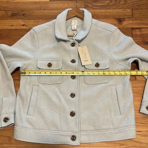 JOIE Boiled Wool Blend shaket Jacket seafoam
Size large NEW NWT - Picture 6 of 9